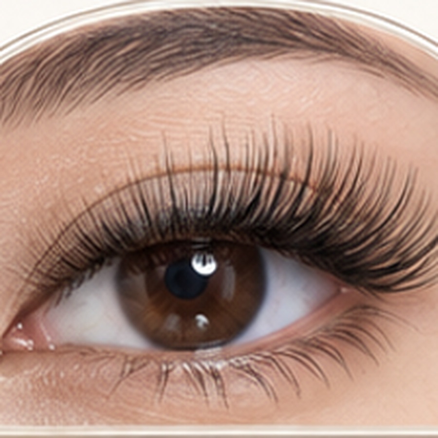 Soft and airy light volume eyelash extensions