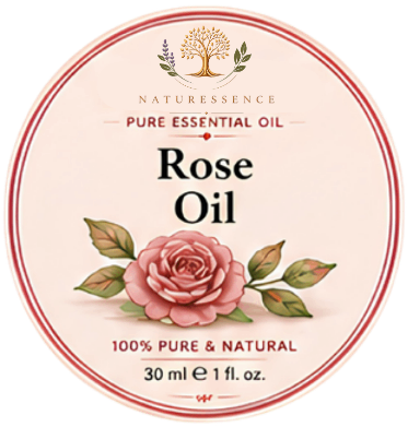 Rose Oil label