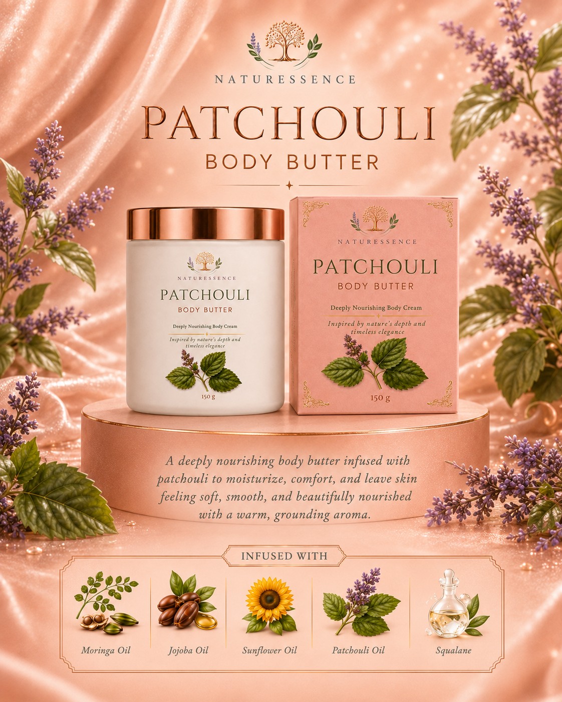 Patchouli Body Butter — Grounding · Sensual · Botanical Comfort