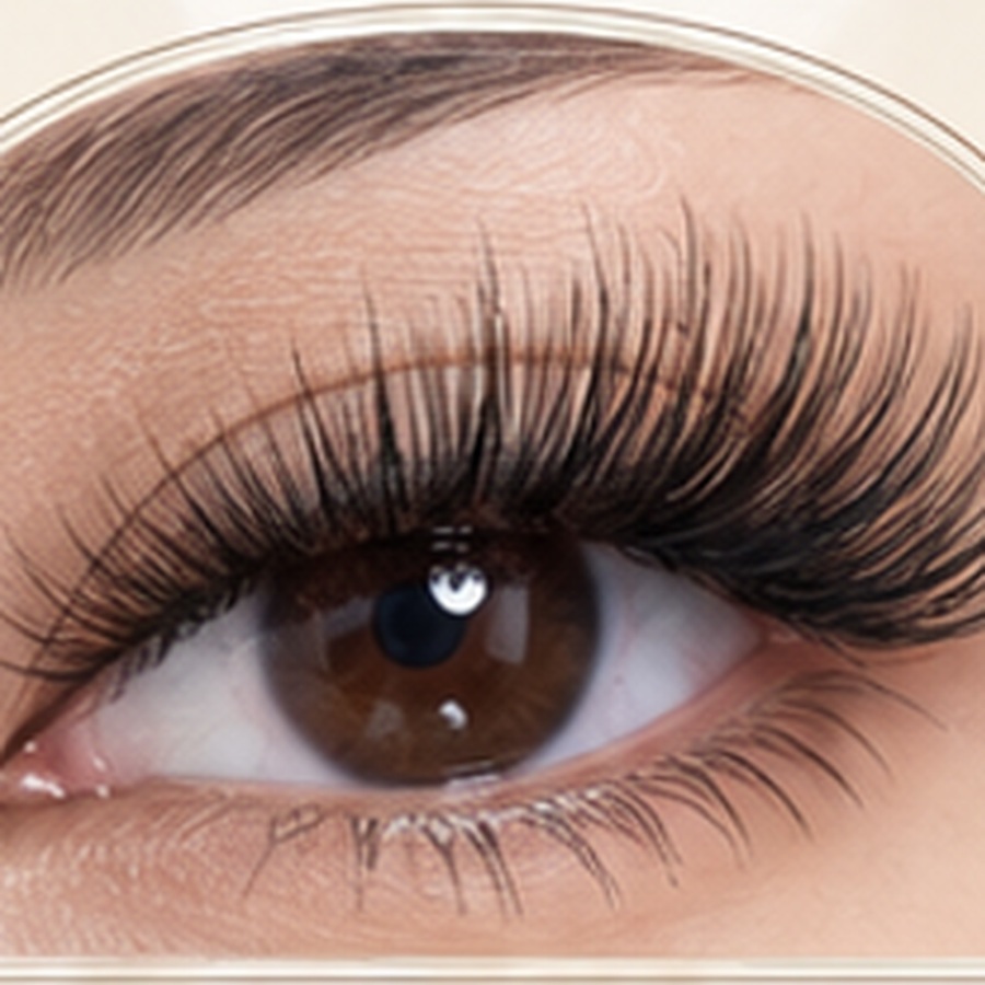 Full volume wispy eyelash extensions with defined feathered spikes
