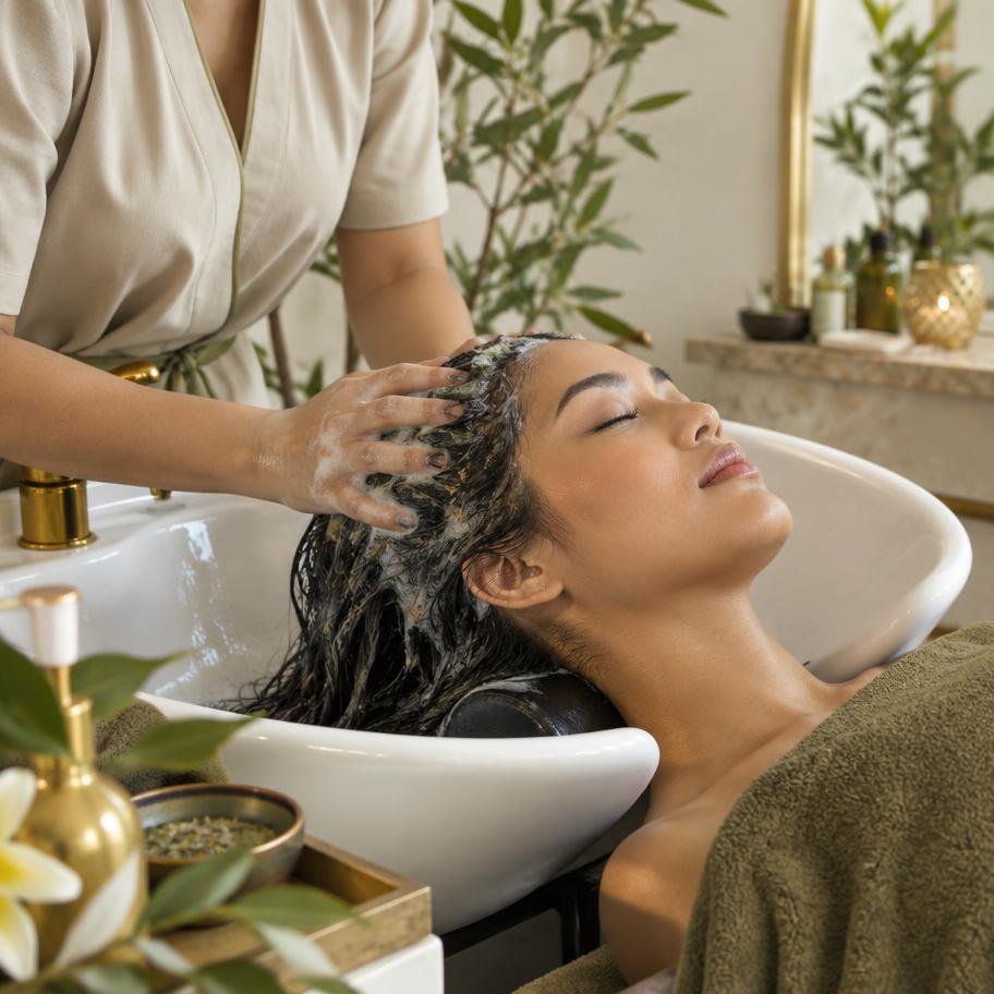 60-minute Head Spa Ritual scalp massage at NaturEssence